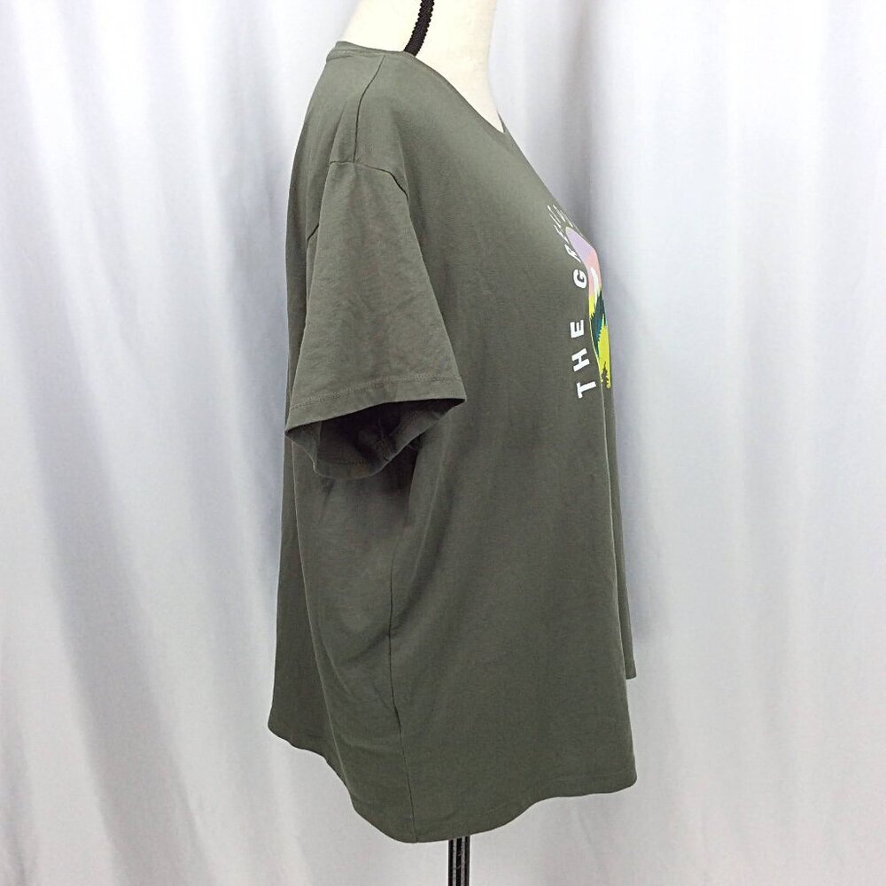 Eddie Bauer Graphic Print T-Shirt Womens Size 2XL Green Short Sleeve Outdoor - Picture 2 of 7